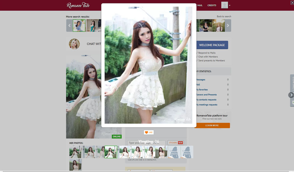 Inscription auprès de Romance Tale